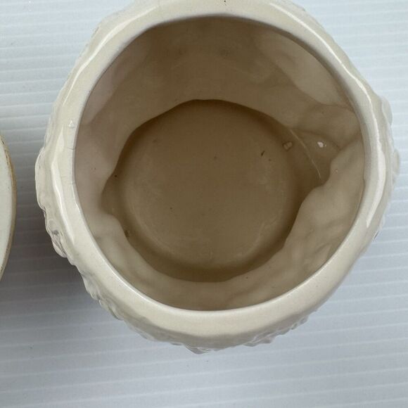 Vintage Dalton Bunny Cookie Jar Ceramic Rabbit in Hat Bow Farmhouse Easter Decor - Picture 9 of 13